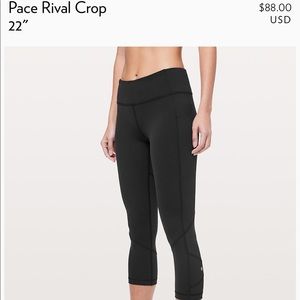 Lululemon Pace Rival Crop